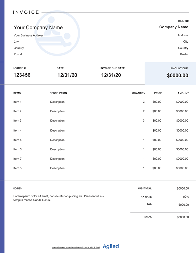 itemized invoice template 2