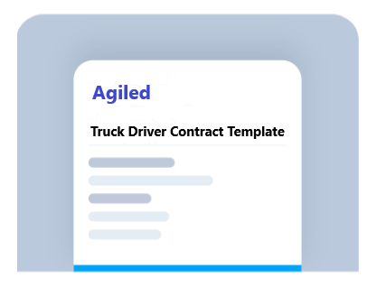 Truck Driver Contract Template